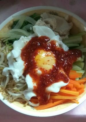Foto resep Bibimbab diet tanpa gochujang ala anak kosan