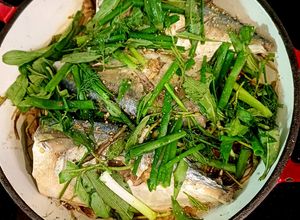 Hình của món Cá nục hấp gừng, xả.