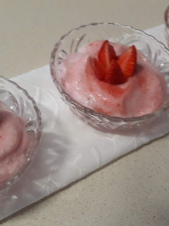 Una foto de Espuma de fresas