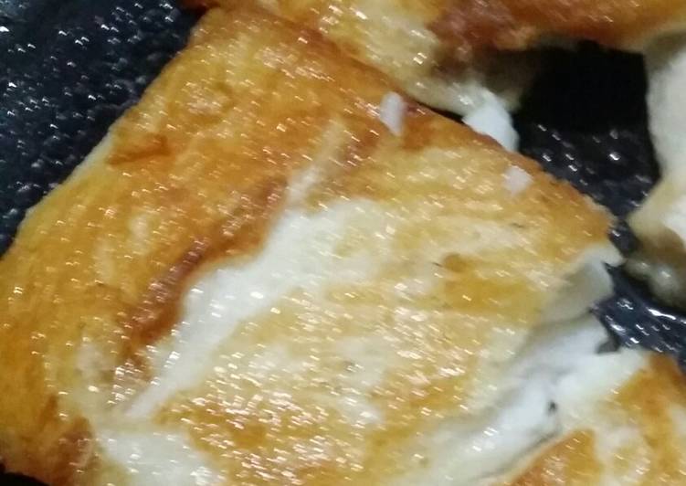 Pan fried fish fillet