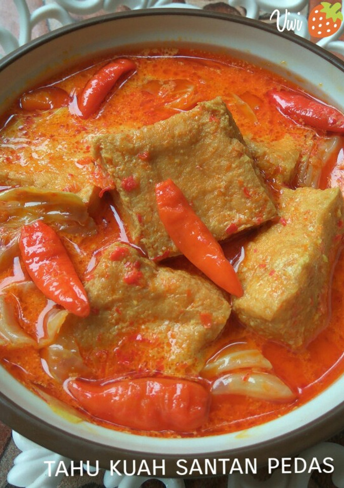 Foto resep Tahu kuah santan pedas