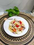 Kobis goreng Sotong dan Telur hancur