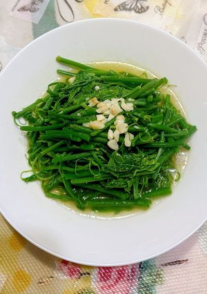 蒜香龍鬚菜 的食譜成品照片