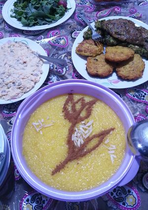 عکسی از دستور شله زرد مامان پز