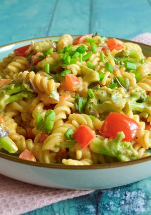 A picture of Cajun Cheese Prawn Broccoli Pasta.