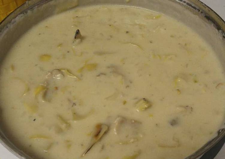 How to Prepare Homemade Oyster and Artichoke soup