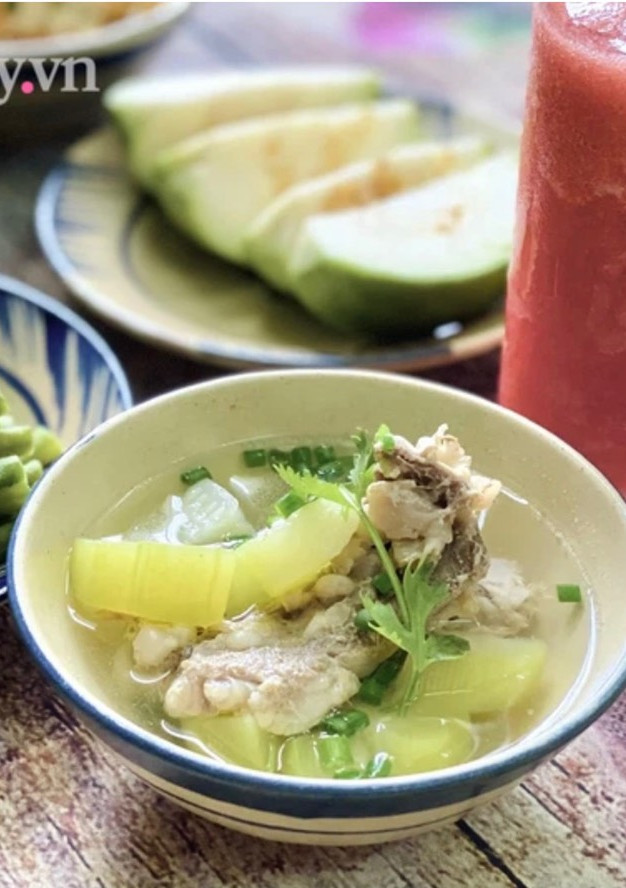 Hình của món Canh Bí Xanh Nấu Xương Heo.