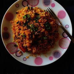 A picture of Vegetable dum biriyani.