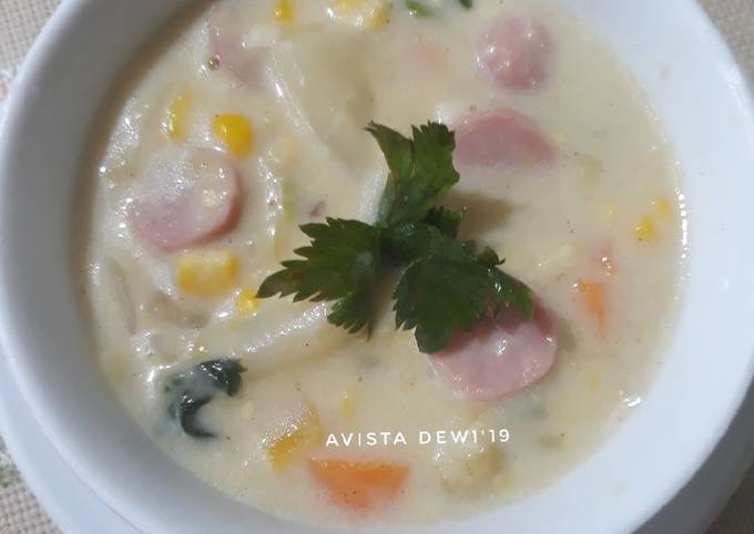 #164.๐ฝ๐ฅ๐ฅSup Krim Sosis Jagung Asparagus
