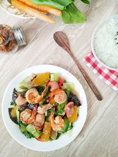 Foto resep Tumis Sayur Udang Saus Tiram