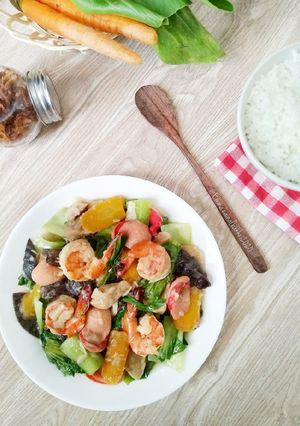 Foto resep Tumis Sayur Udang Saus Tiram