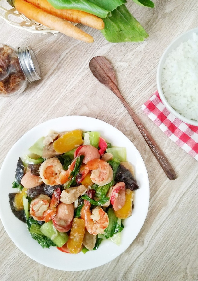 Foto resep Tumis Sayur Udang Saus Tiram