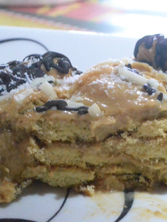 Una foto de Mini torta de vainillas con dulce de leche
