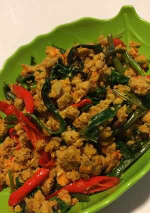 Foto resep Oseng kangkung oncom