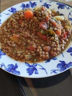 Una foto de Lentejas con verduras
