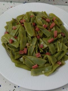 Una foto de Judías verdes con jamón