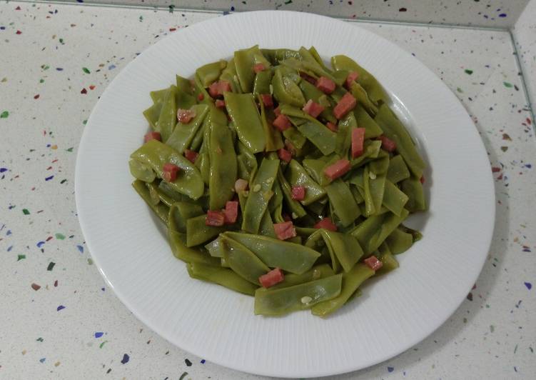 Judías verdes con jamón