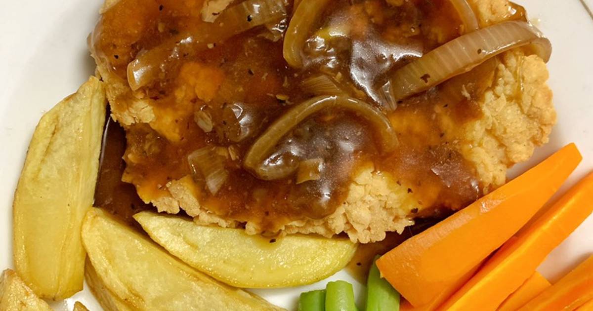Resep Crispy Chicken Steak Saos Lada Hitam oleh Puteri Cookpad