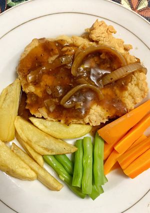 Foto resep Crispy Chicken Steak Saos Lada Hitam