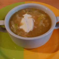 Une photo de Crème de poireaux au curry