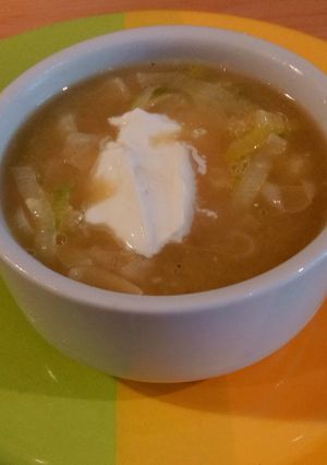 Une photo de Crème de poireaux au curry