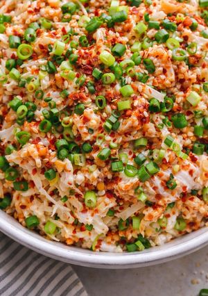 A picture of Easy Healthy Kimchi Slaw with Sauerkraut.