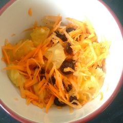 A picture of Pineapple carrot sultanas salad.