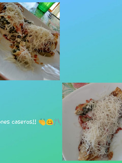 Una foto de Canelones de acelga