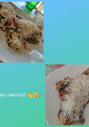 Una foto de Canelones de acelga
