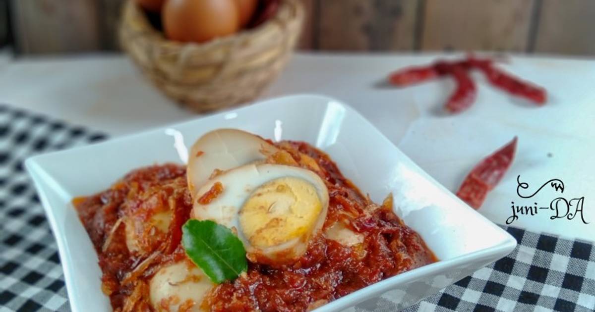 Resep Telur Bumbu Merah Hintalu Masak Habang Rasanya