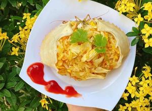 Hình của món Cơm chiên cua rau củ cho bé.