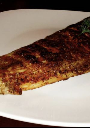 A picture of Grilled Garlic Mahi Mahi With A Sprinkle Of Old Bay seasoning🔥.