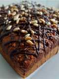 Brownie de turrón de Jijona con chocolate y piñones (sin gluten)