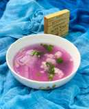 Canh Khoai Tím Nấu Thịt Xay