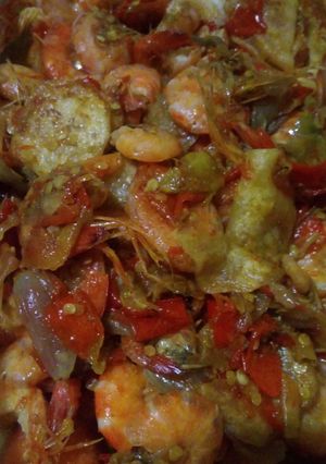 Foto resep Udang Kentang Batokok (Pedas)