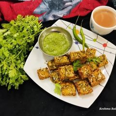 Kothimbir Vadi (tea time snack) A picture of Kothimbir Vadi (tea time snack).
