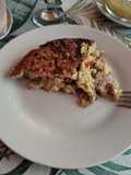 Tortilla de Arroz con Choclo y Longaniza