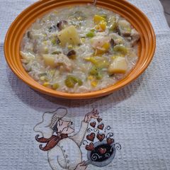 A picture of Creamy Chicken Alfredo Soup Recipe.