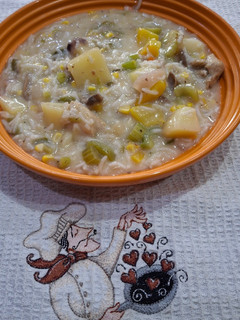 A picture of Creamy Chicken Alfredo Soup Recipe.