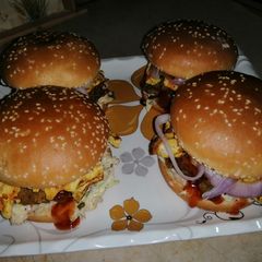 Double kabab anday wala burger A picture of Double kabab anday wala burger.