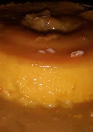 Una foto de Flan de zapallo o andai