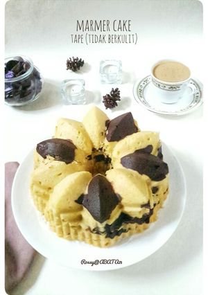 Foto resep Marmer Cake Tape (Tidak Berkulit/Metode Au Bain Marie)