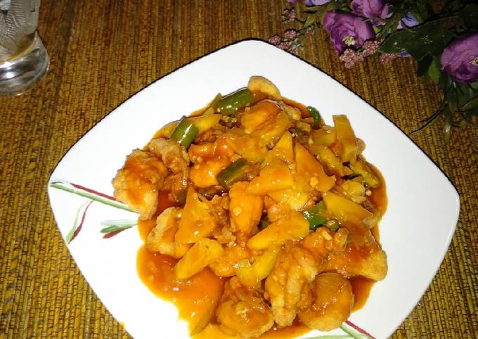 Langkah Mudah untuk Menyiapkan Ayam asam manis Anti Gagal