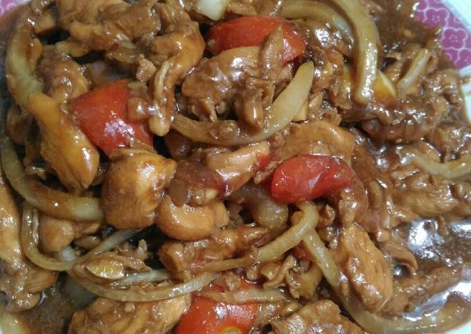 Chicken teriyaki gurih bikin nagih 😜😄#ahlinya ayam