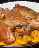 Codillo a la sidra en olla a presión