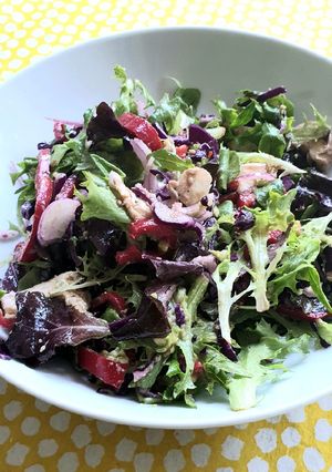 A picture of Chicken & Avocado salad.
