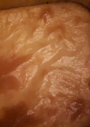 A picture of Oven baked semolina pudding.