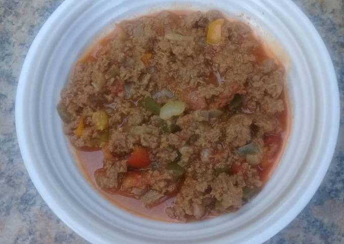 Steps to Make Quick Robots peppers and mild mince - Quick and Easy Meals