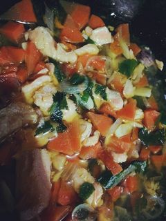 Foto resep Soup salmon with vegie