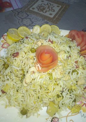 A picture of Chinese rice made by sumaira jabee.